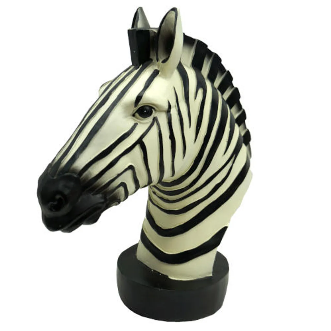 12" Tall Polyresin Zebra Bust