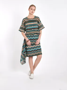 Side Drape Missoni Knit Dress