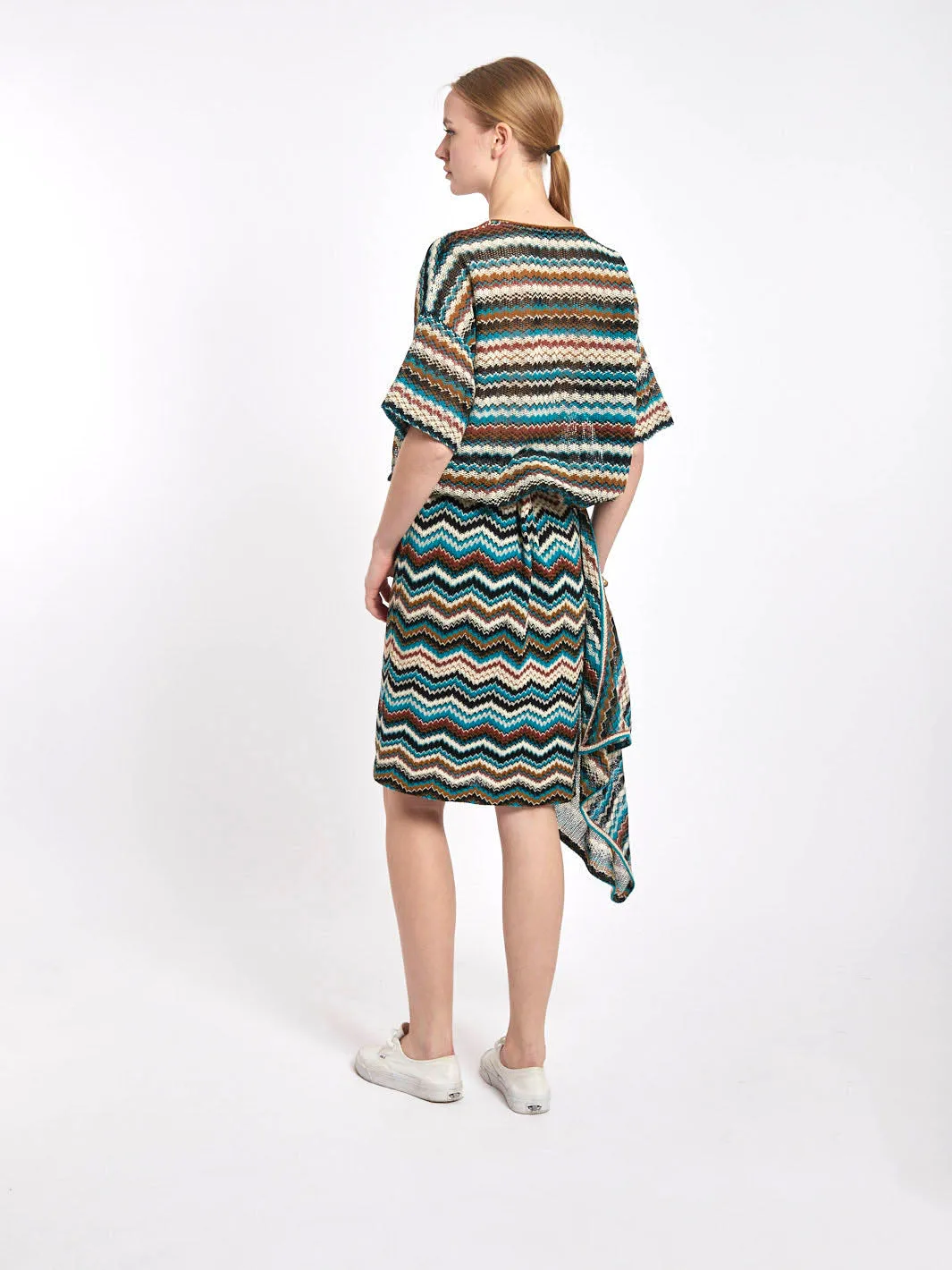 Side Drape Missoni Knit Dress