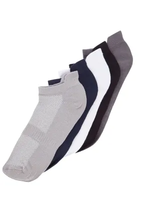 5-Pack Elastic Sports Booties-Short Socks