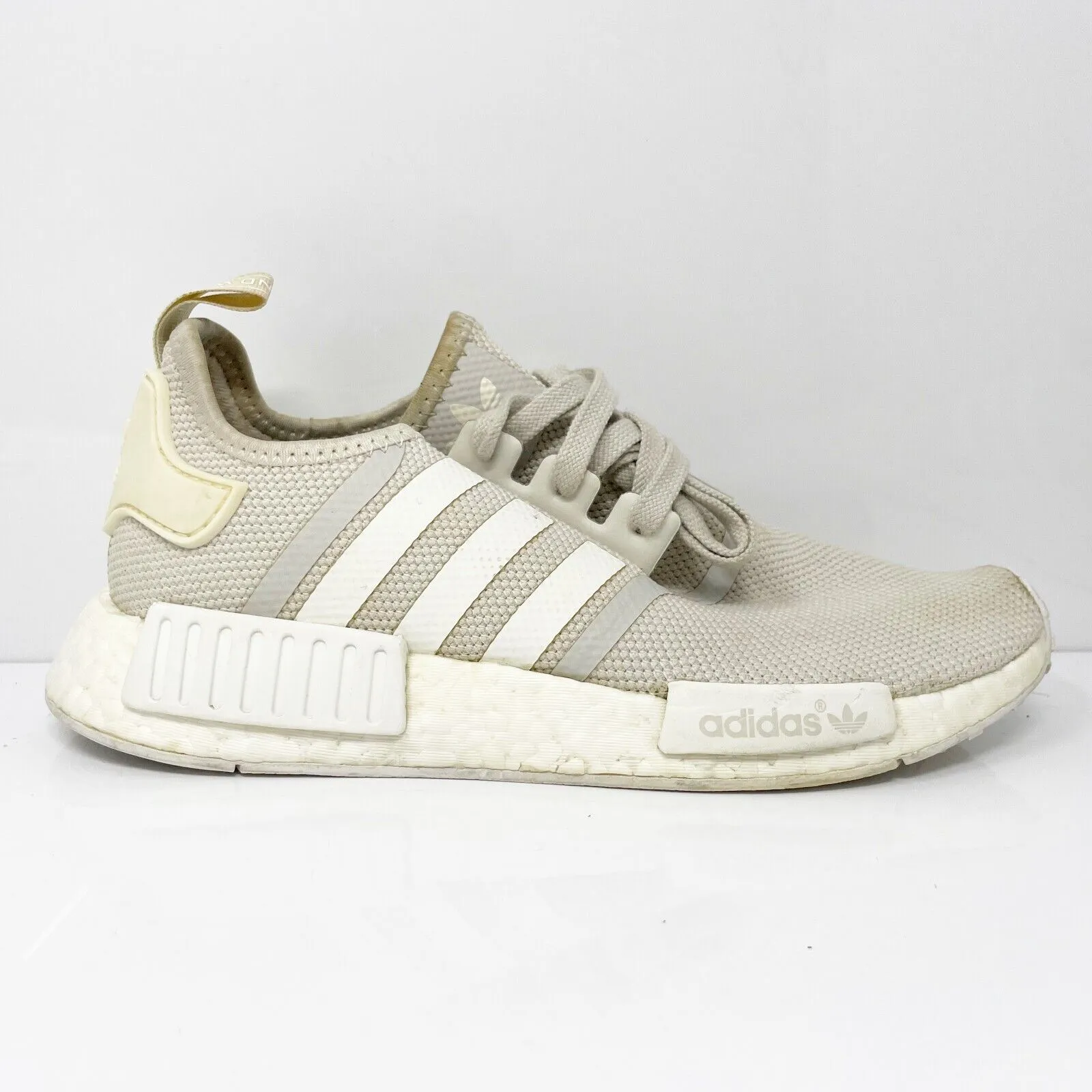 Adidas Womens NMD R1 S76007 Ivory Running Shoes Sneakers Size 8.5