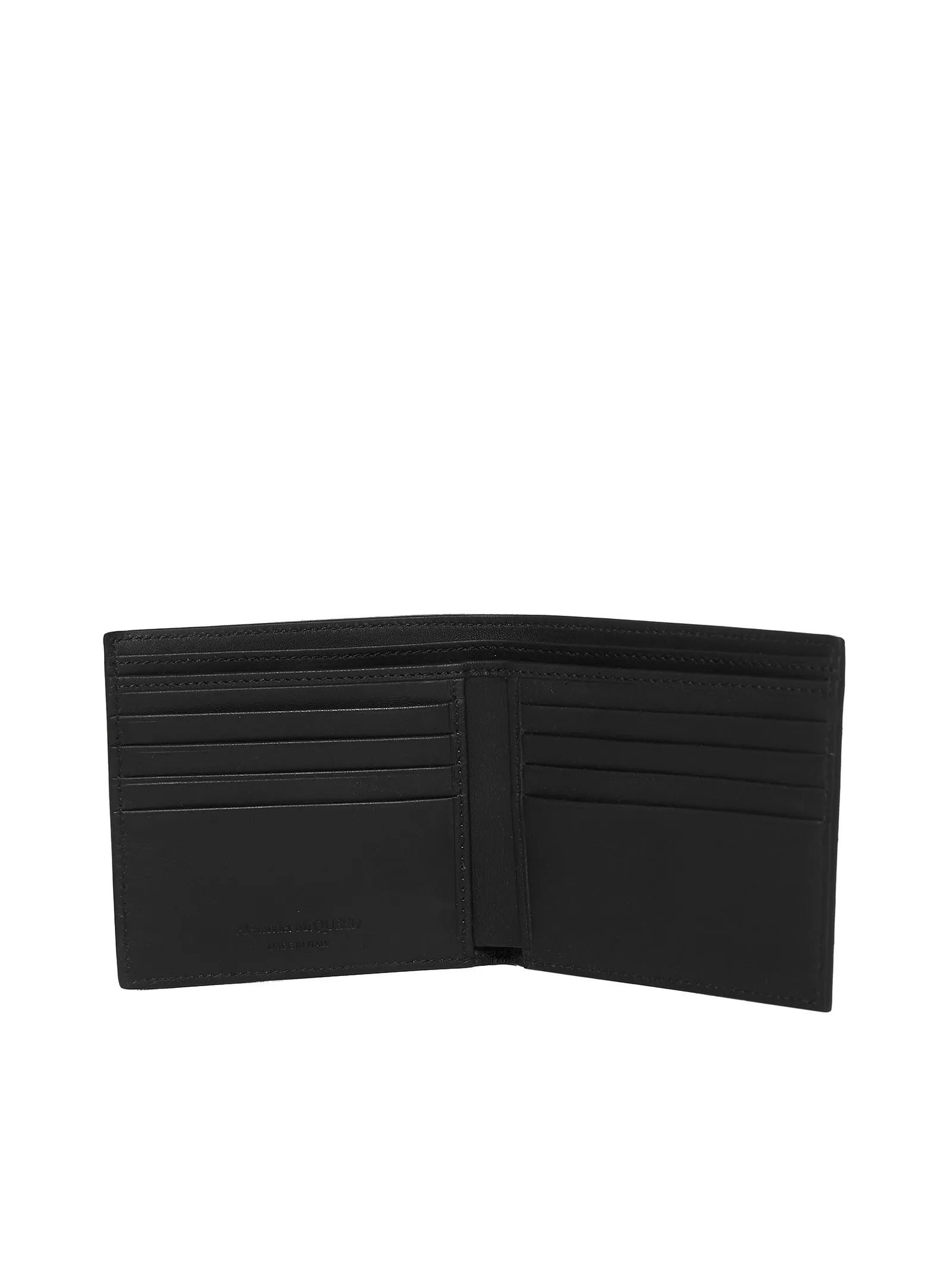 Alexander McQueen Bi-Fold Wallet with Graffiti Logo Print