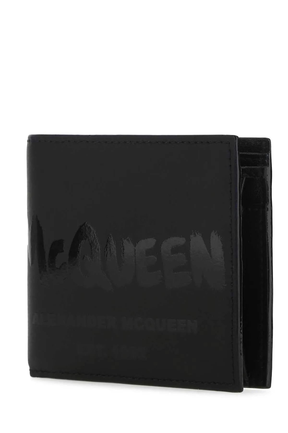 Alexander McQueen Bi-Fold Wallet with Logo Print