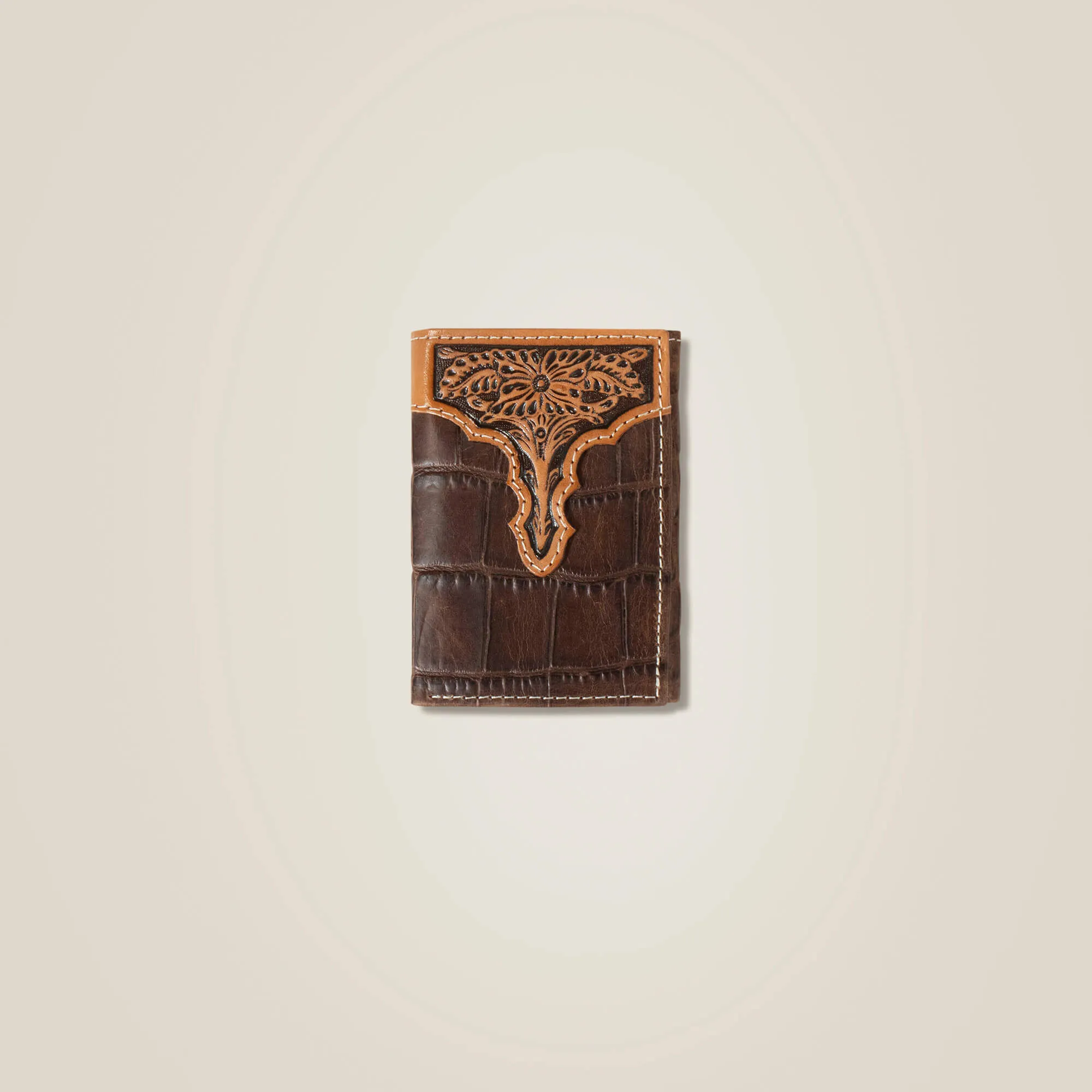 Alligator Print Trifold Wallet