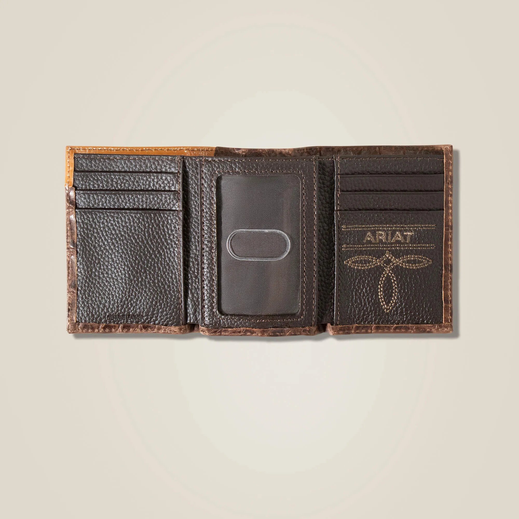 Alligator Print Trifold Wallet