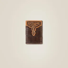 Alligator Print Trifold Wallet