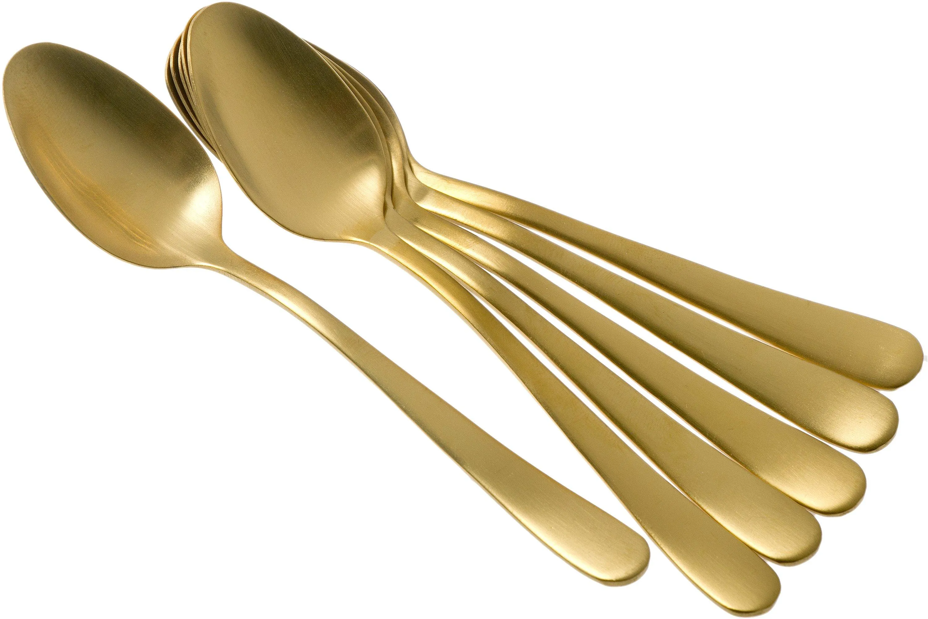 Amefa Austin 1410 six coffee spoons matt gold