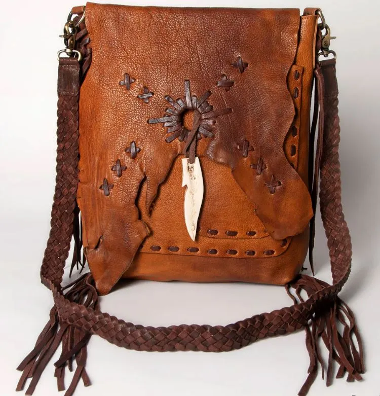 Authentic Western Leather Crossbody Bag