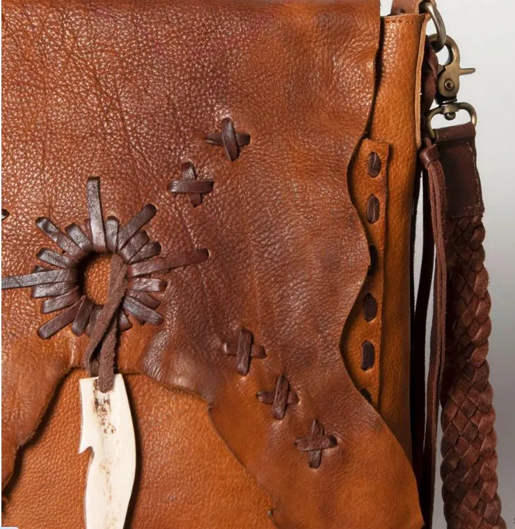 Authentic Western Leather Crossbody Bag