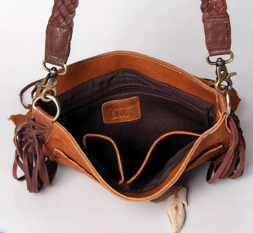 Authentic Western Leather Crossbody Bag