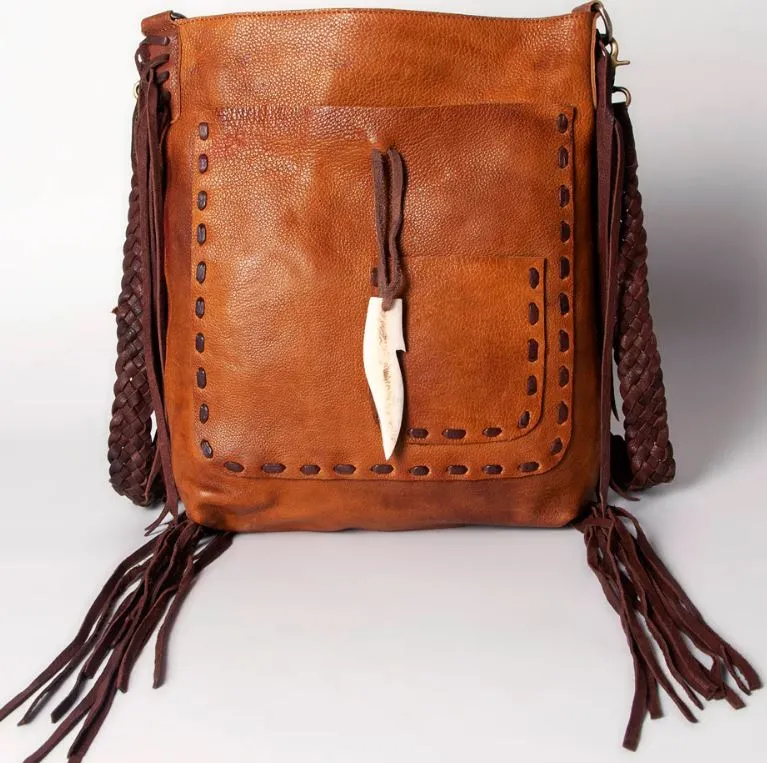 Authentic Western Leather Crossbody Bag