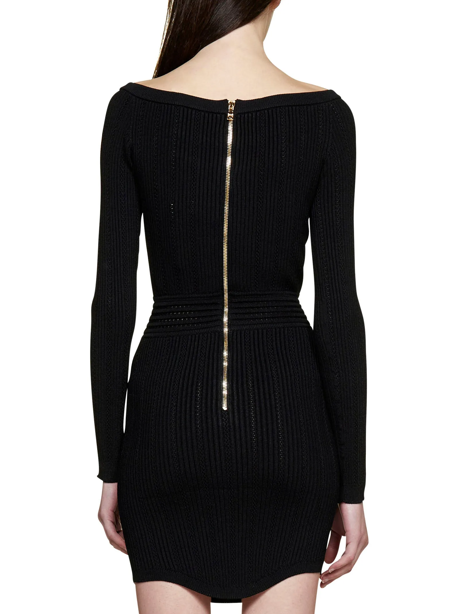 Cut-Out Knit Mini Dress by Balmain