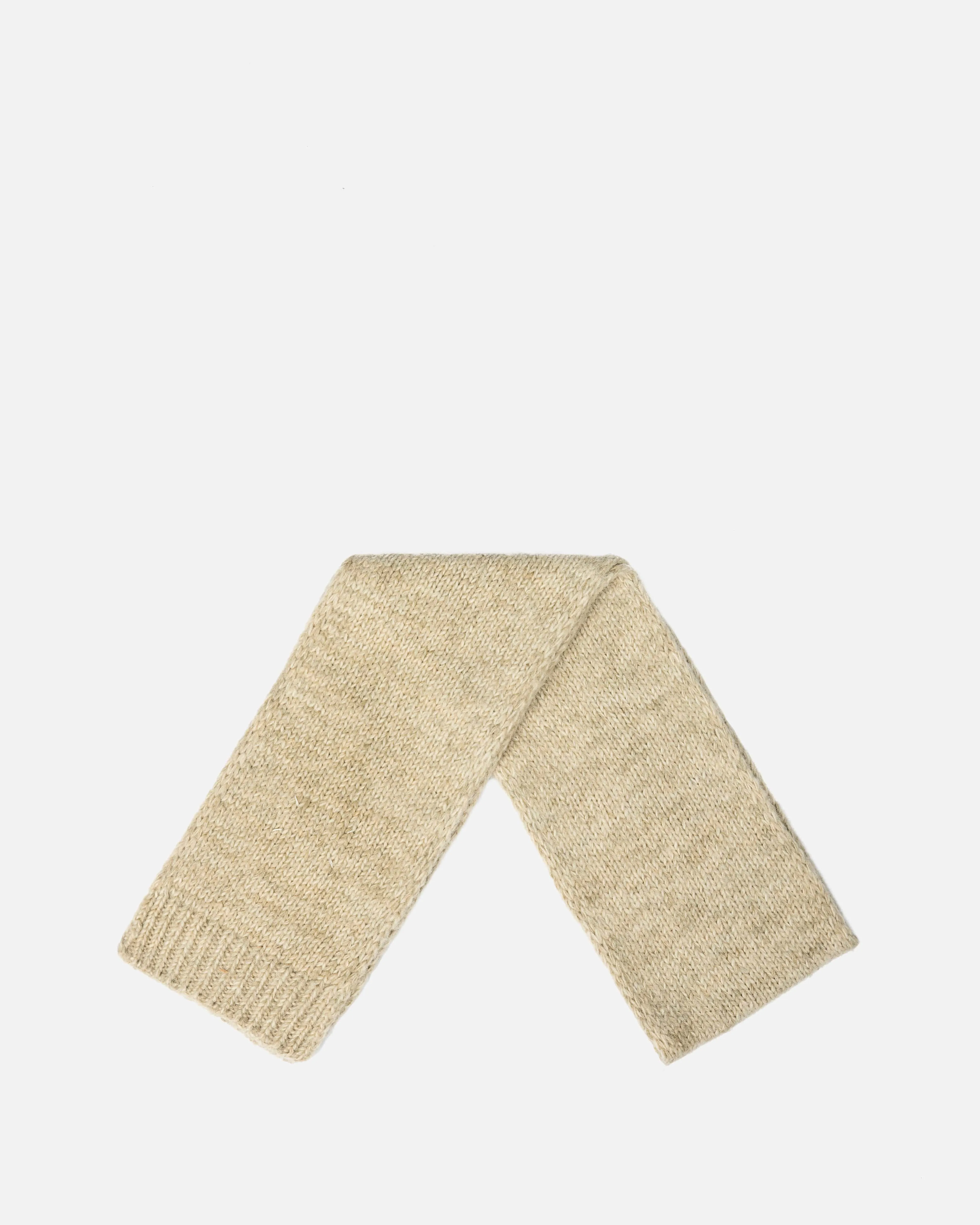 Beige Ribbed Scarf by Maison Margiela