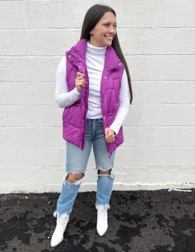 Violet Puffer Vest Best Impressions