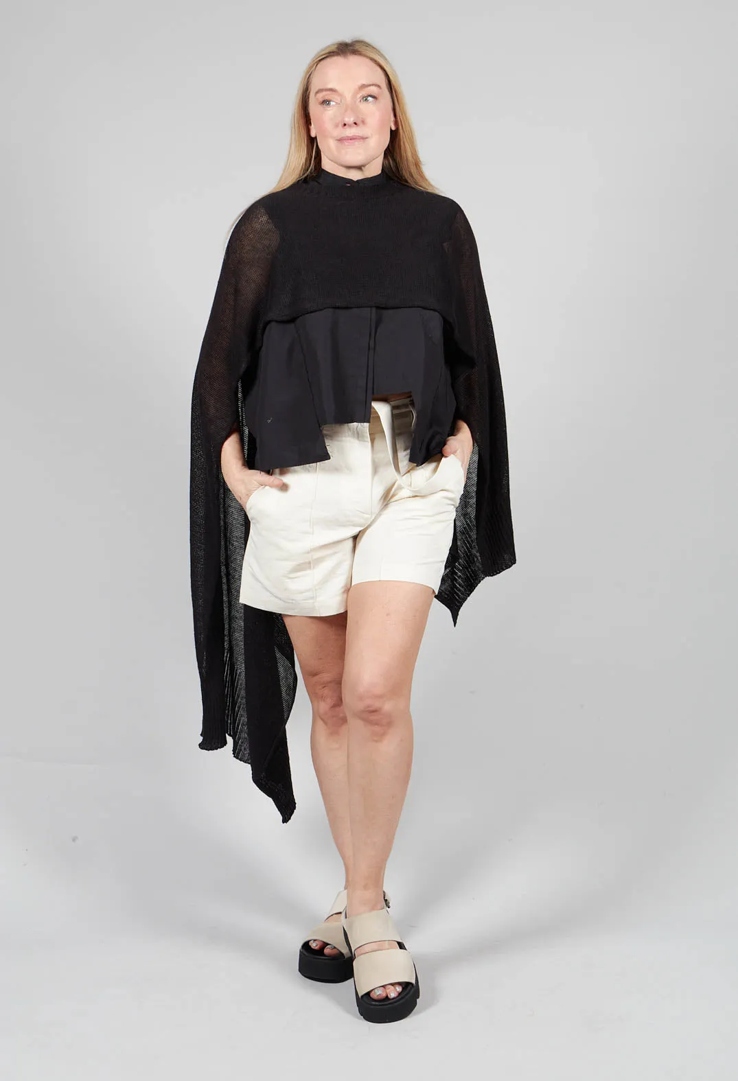 Black Asymmetrical Cape