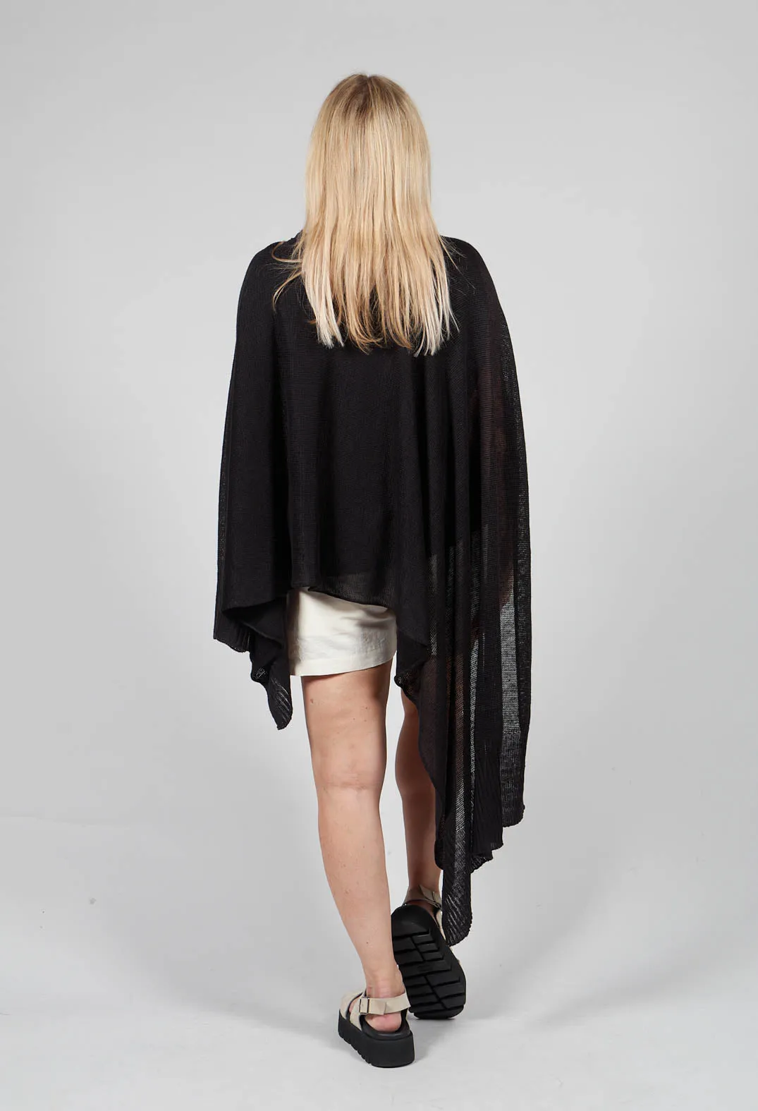 Black Asymmetrical Cape