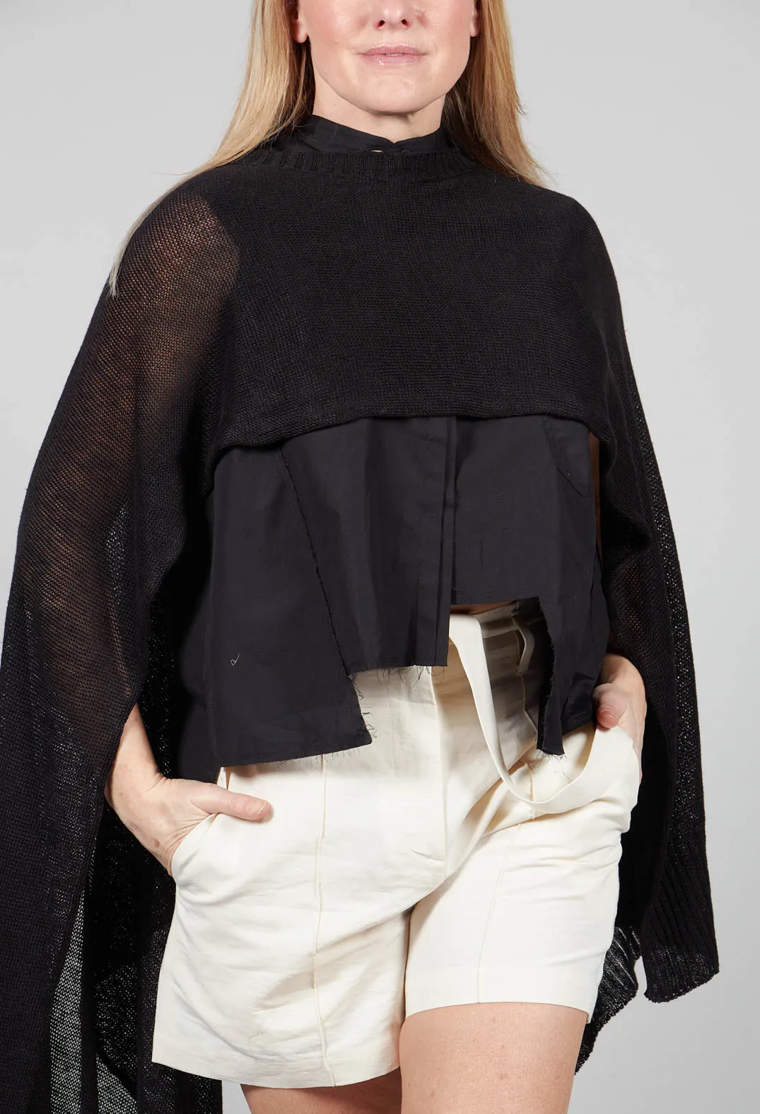 Black Asymmetrical Cape