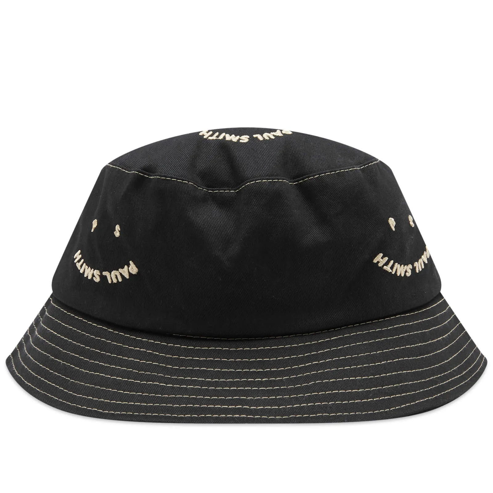 Black Happy Bucket Hat