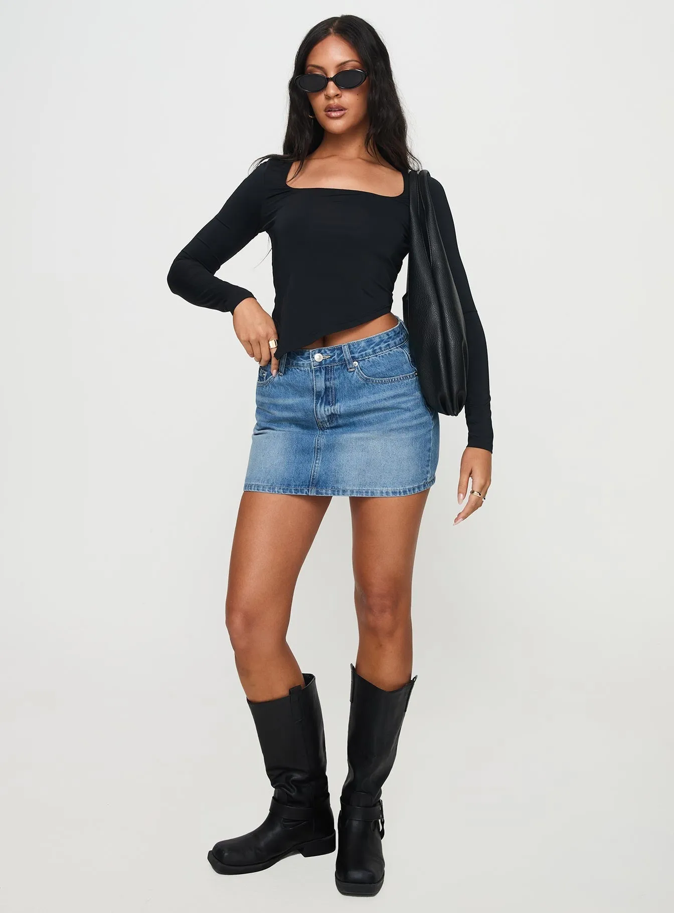 Black Inca Long Sleeve Top