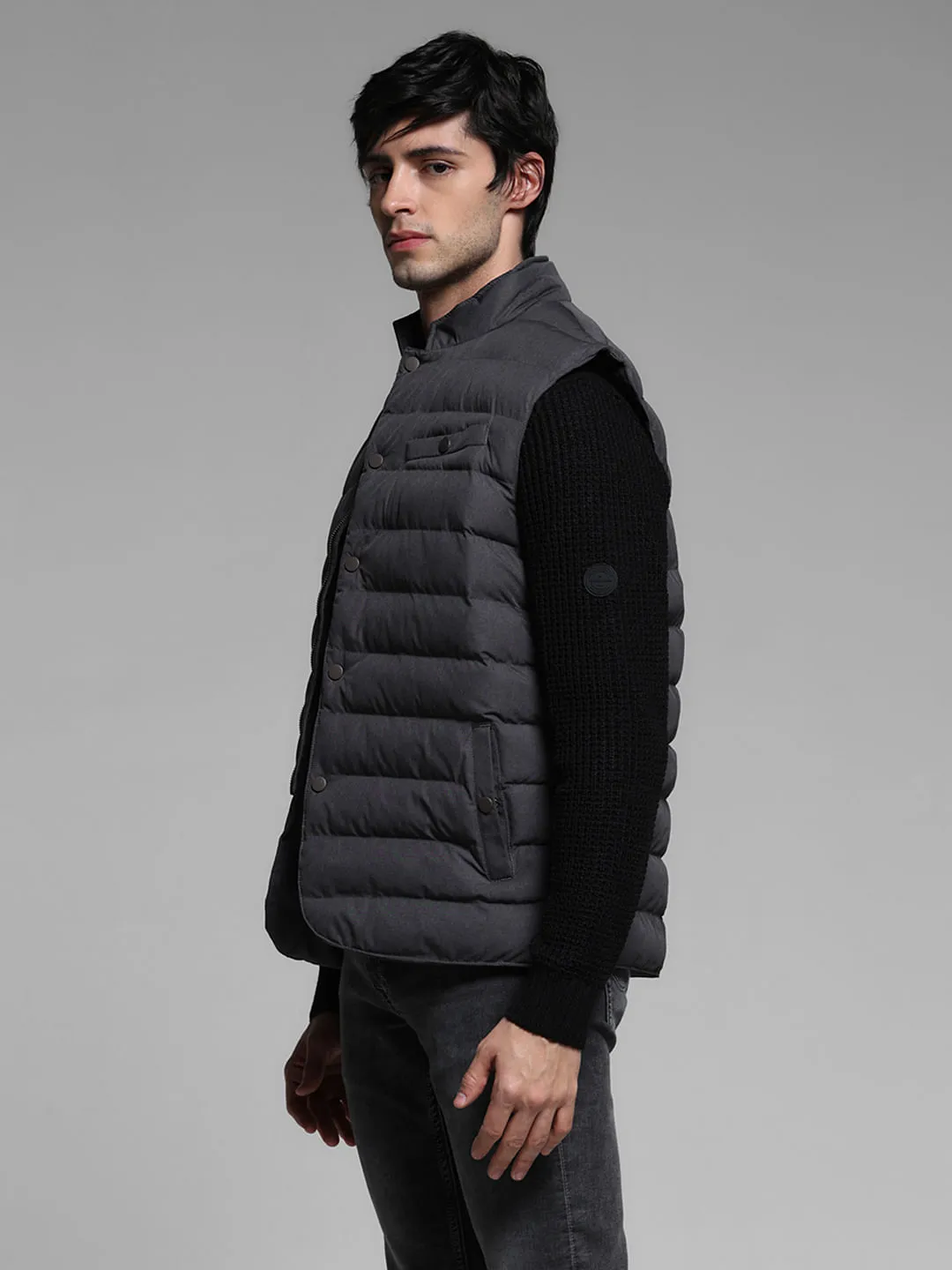 Black Puffer Outerwear Jacket