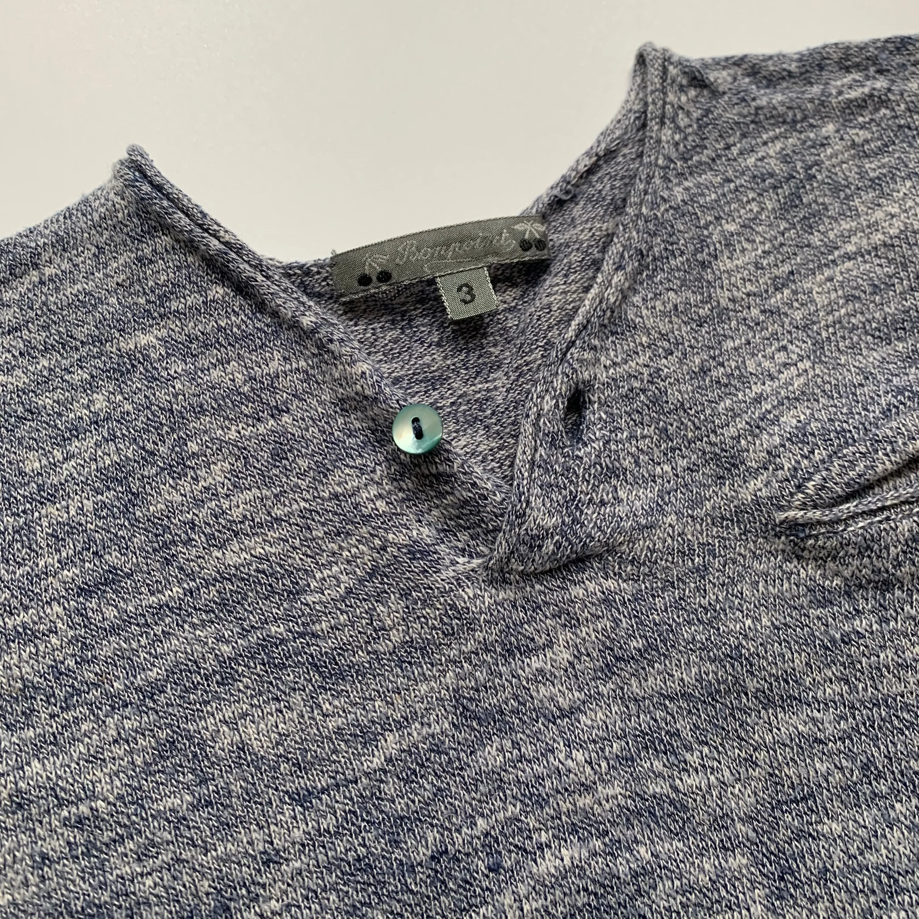 Blue Marl Cotton/ Linen Jumper