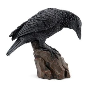 Raven Figurine with Downward Gaze