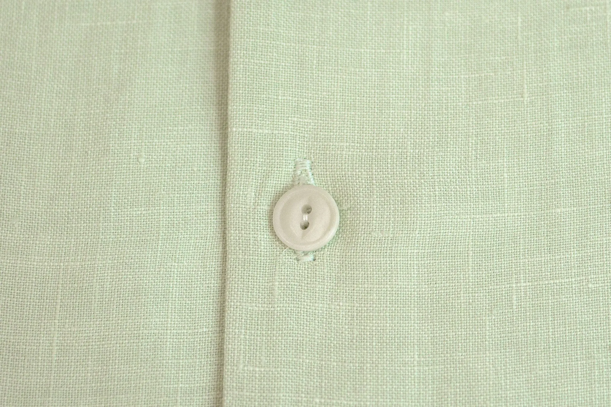 Blluemade Spread Collar Shirt - Celadon Belgian Linen