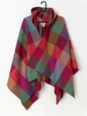 Avoca, Ireland Bright Plaid Wool Cape – One Size