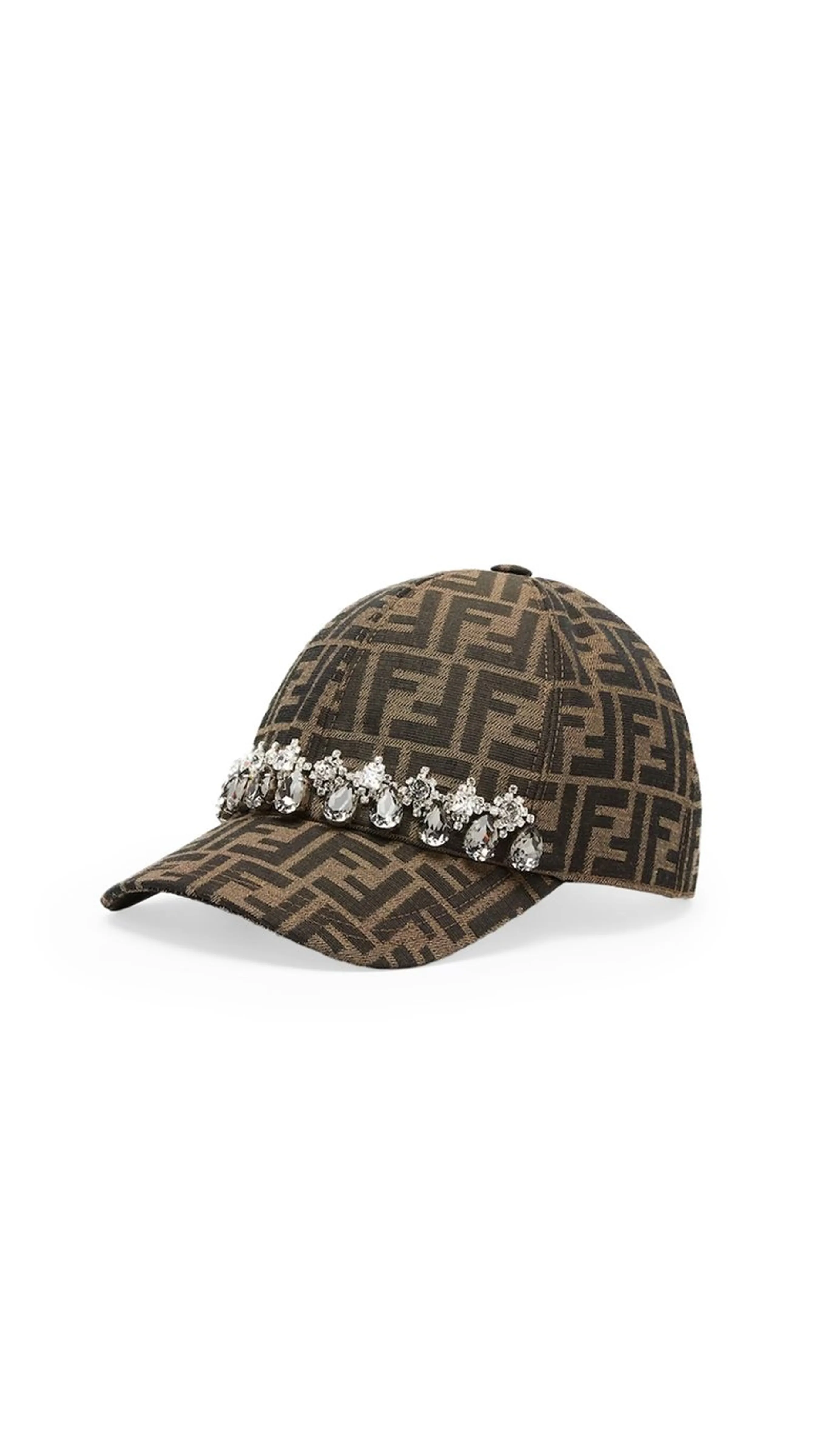 Brown FF Baseball Hat adorned with Rhinestones