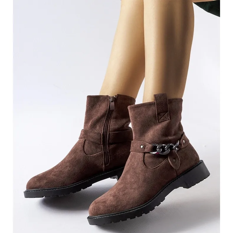 Valente Brown Eco-Suede Boots