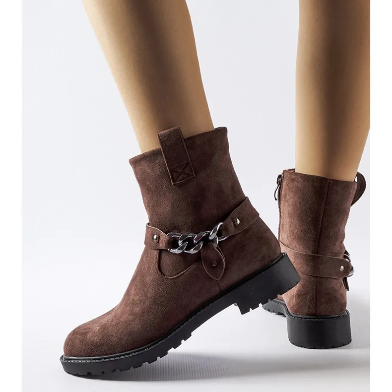 Valente Brown Eco-Suede Boots