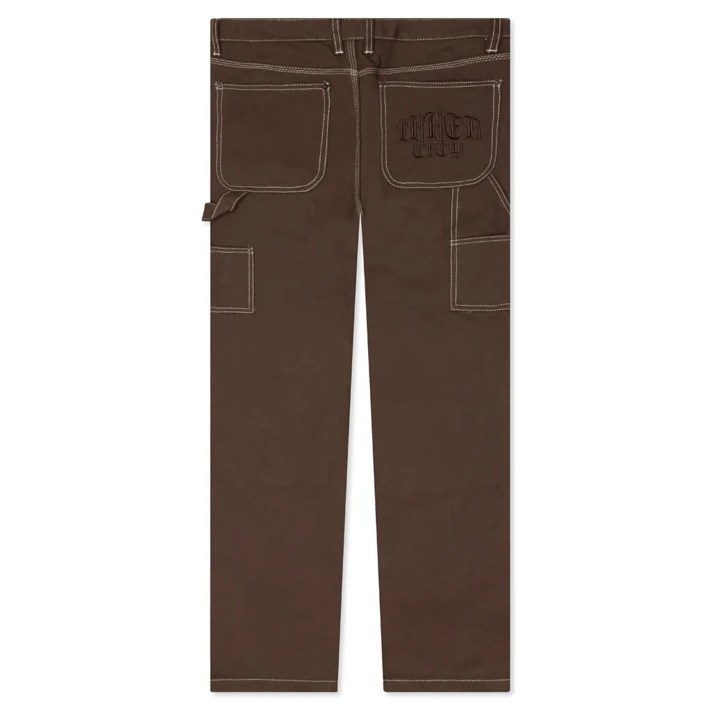 Brown Script Carpenter Pant