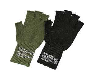 Brown Wool Fingerless Gloves