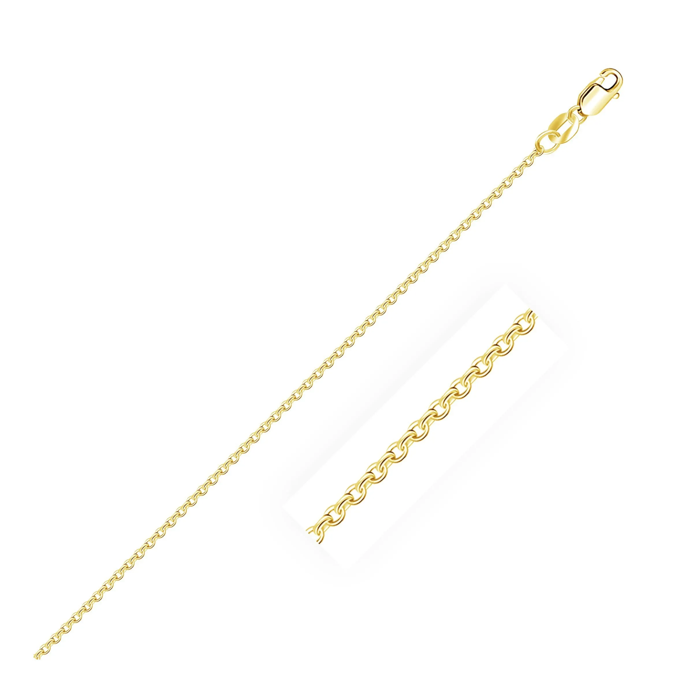 10k Yellow Gold Cable Chain 1.1mm-rx70007-18