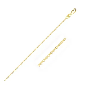 10k Yellow Gold Cable Chain 1.1mm-rx70007-18