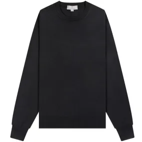 Black Canali Merino Crew Knit,