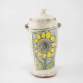 Sunflower Black Center Covered Jar