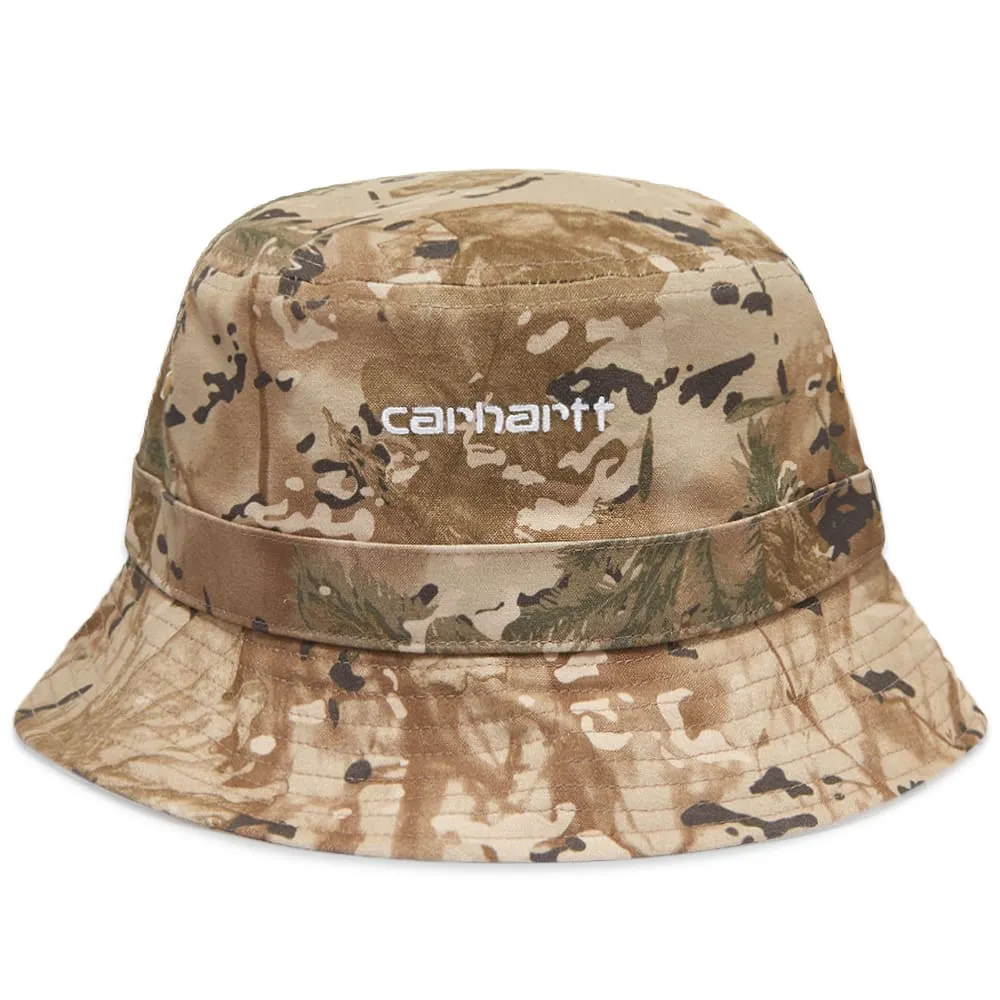 Carhartt WIP Camo Combi, Desert & White Script Bucket Hat