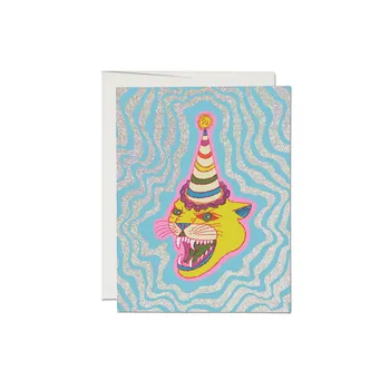 Cat Party Hat Card