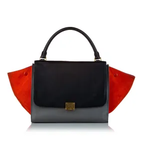 Celine Trapeze Tricolor Leather Satchel (SHG-25820)