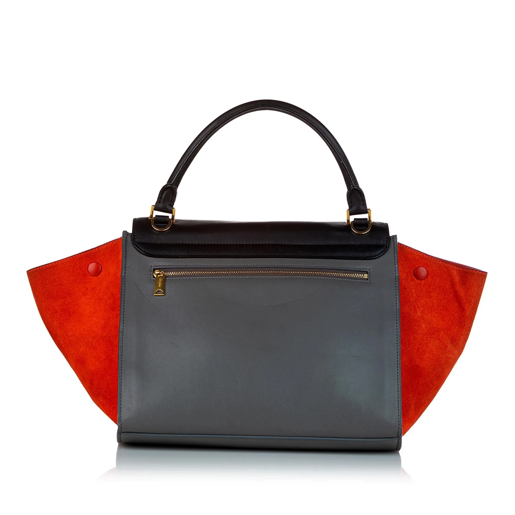 Celine Trapeze Tricolor Leather Satchel (SHG-25820)