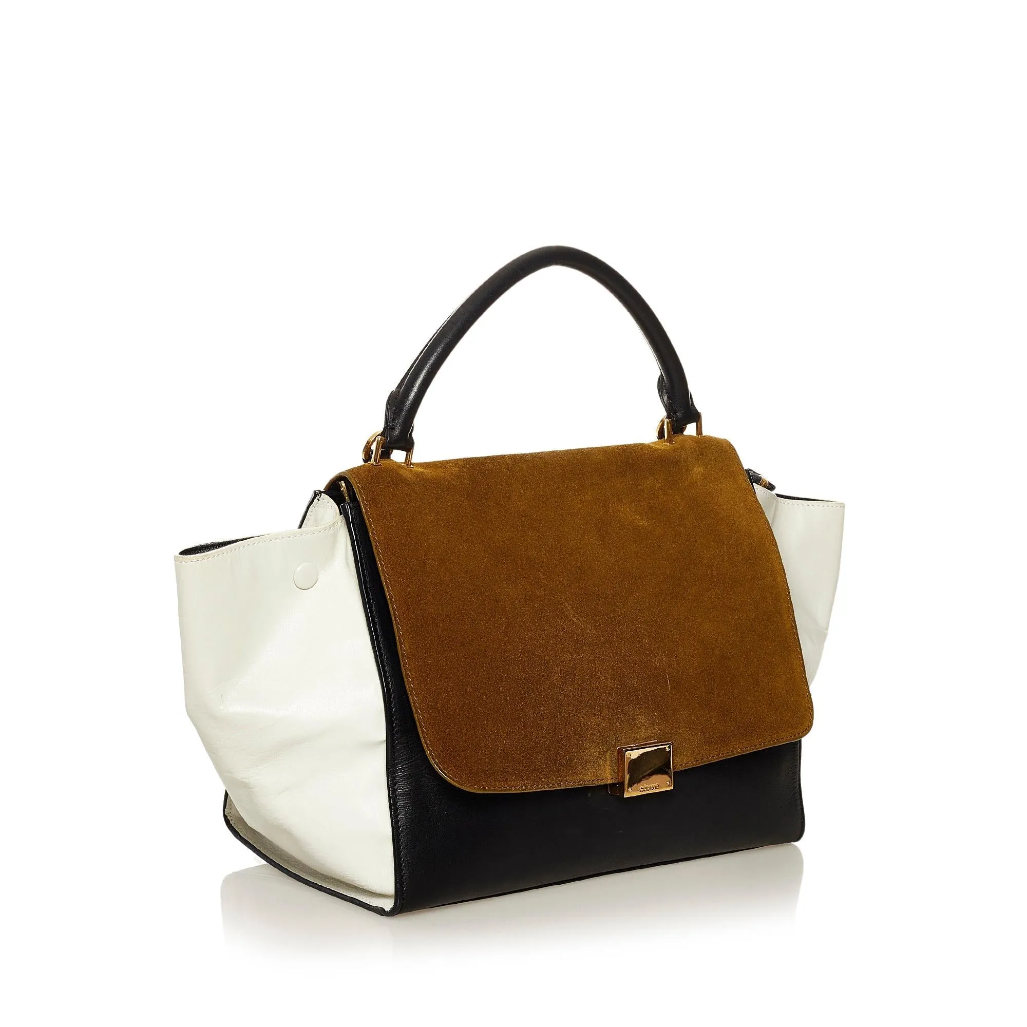 Celine Tricolor Leather Trapeze Satchel SHG-uaApQA