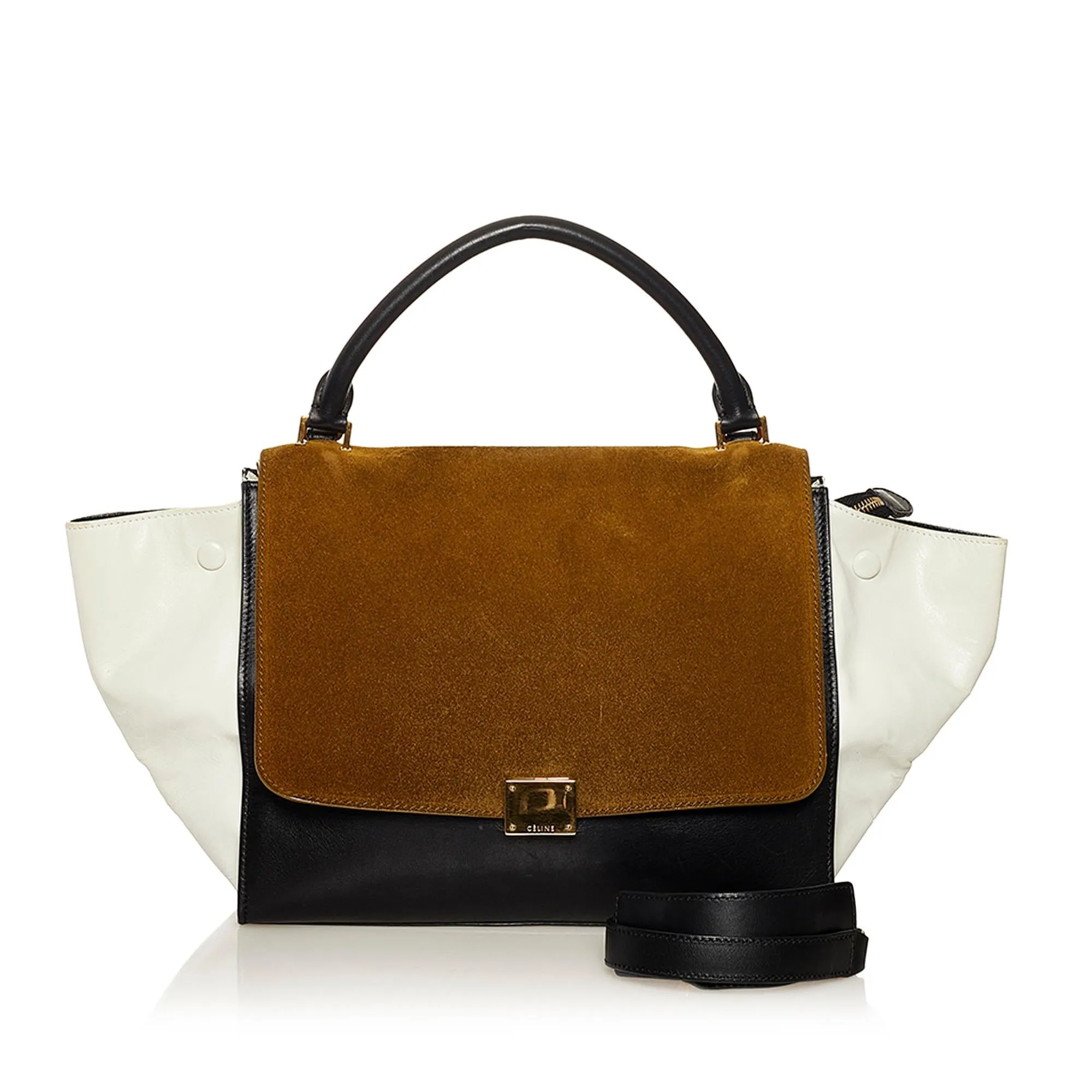 Celine Tricolor Leather Trapeze Satchel SHG-uaApQA