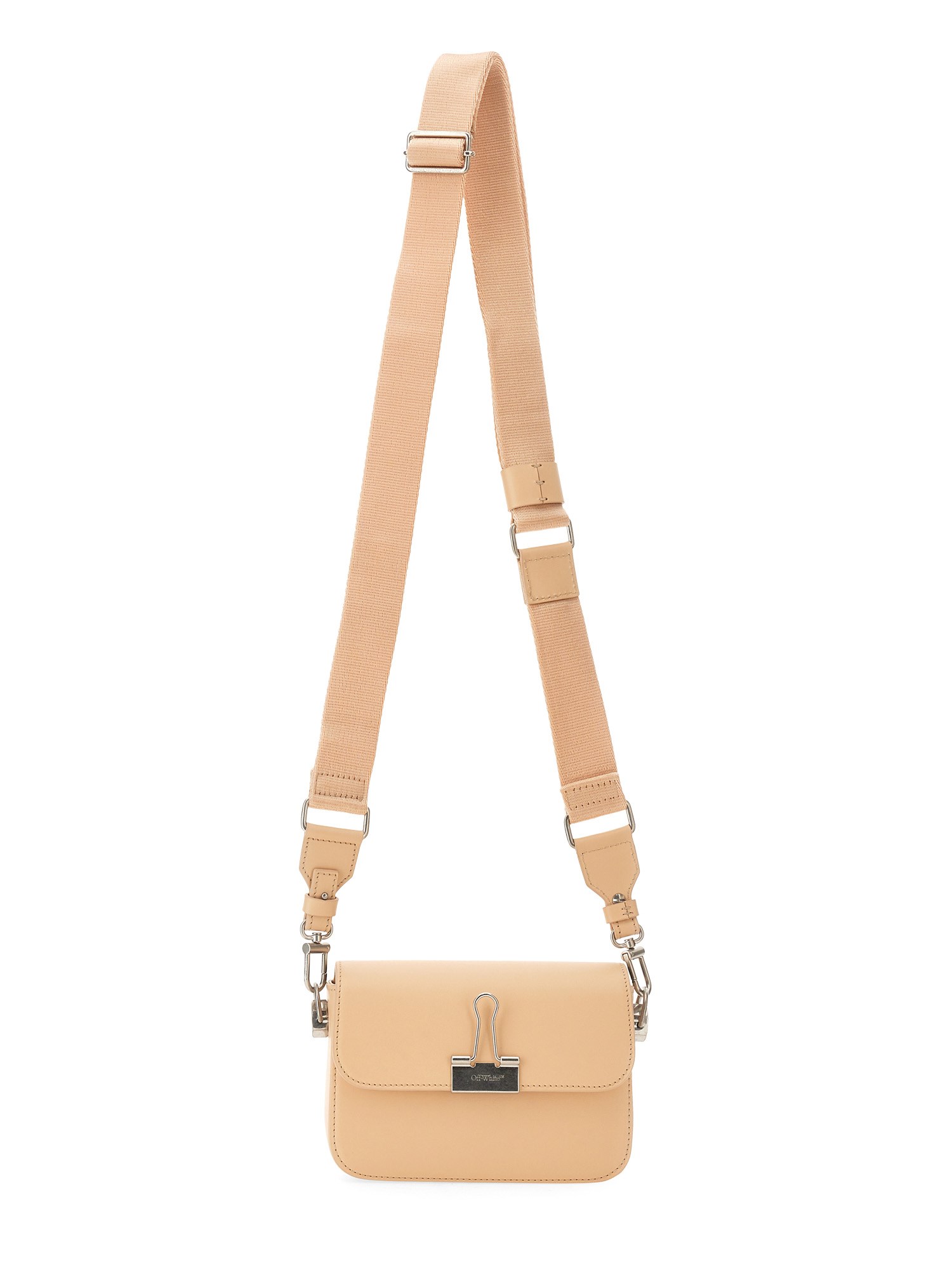 Elegant Off-White Leather Binder Bag