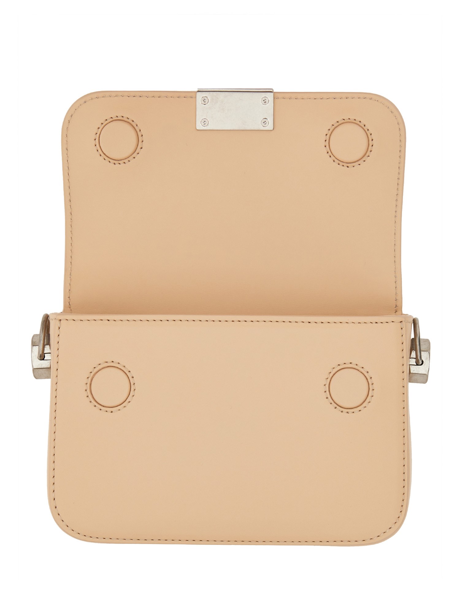 Elegant Off-White Leather Binder Bag