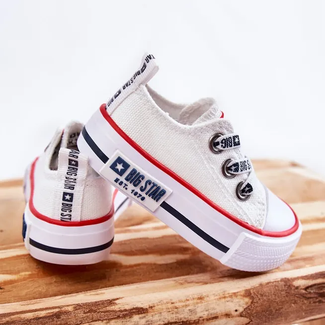 Children's Material Sneakers Big Star KK374048 White