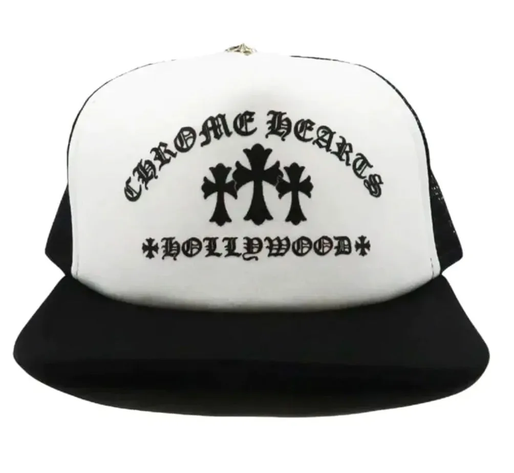 White/Black Trucker Hat by CHROME HEARTS KING TACO