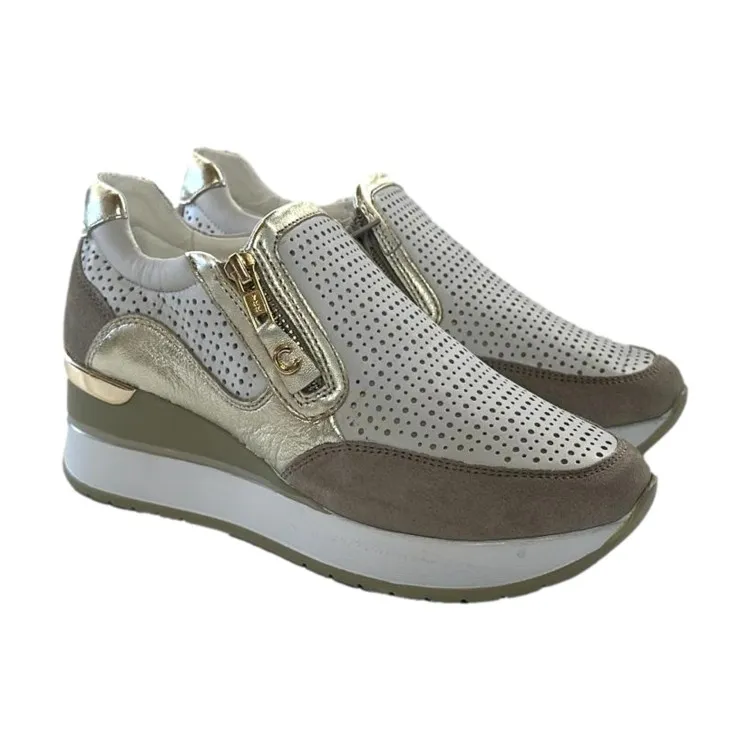 Beige Slip-On Sneakers by Cinzia Soft