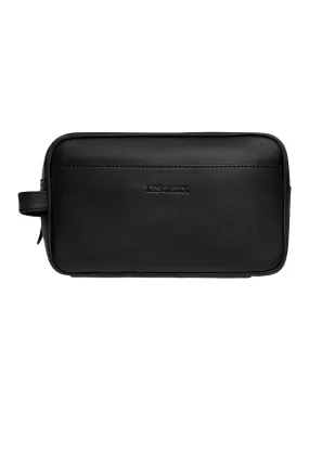 Leather Wash Bag Black