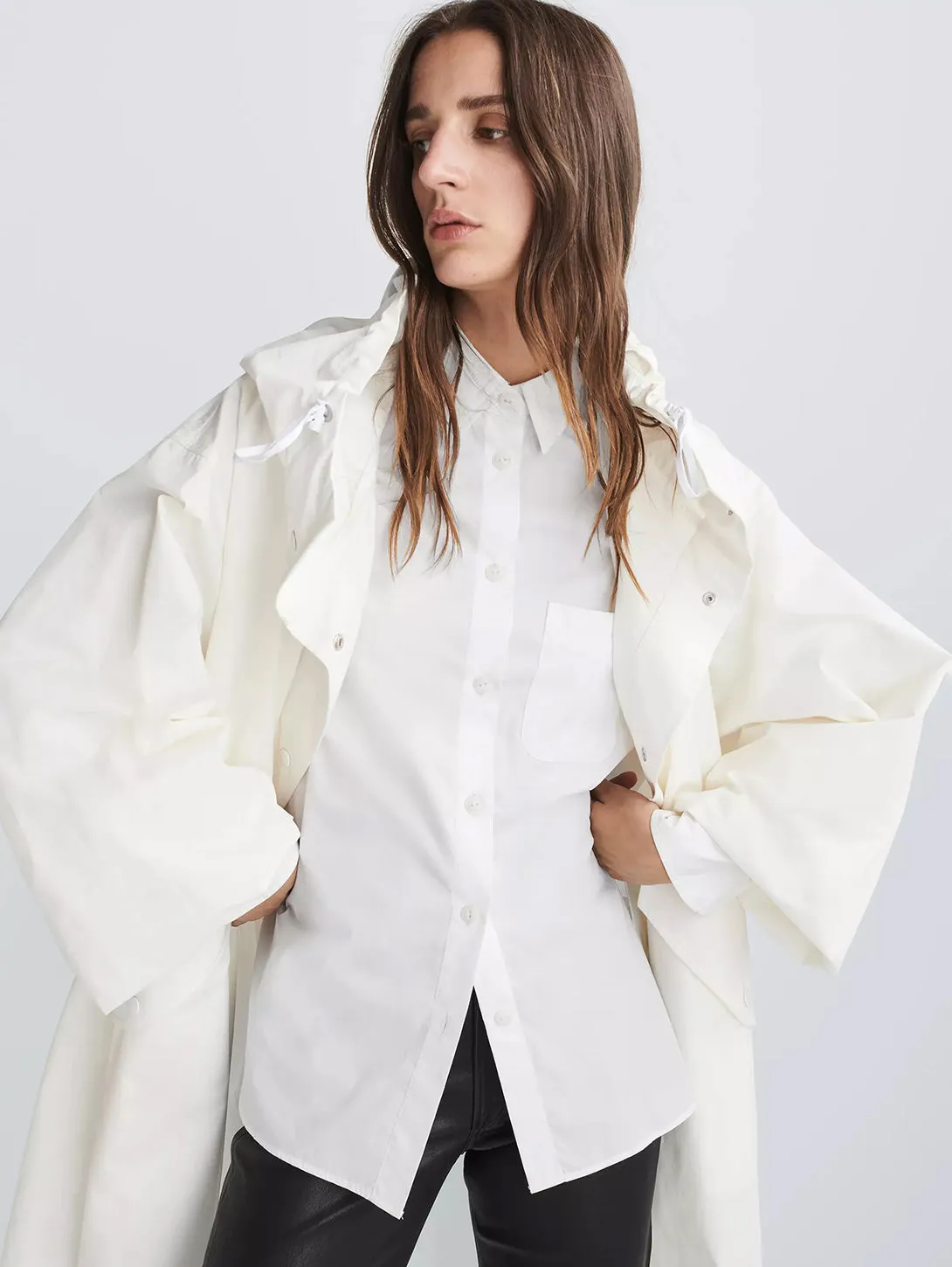 Classic White Maxine Button-Up Shirt